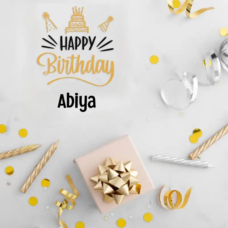 Happy Birthday Abiya Golden Assortment Card