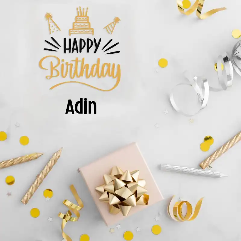 Happy Birthday Adin Golden Assortment Card