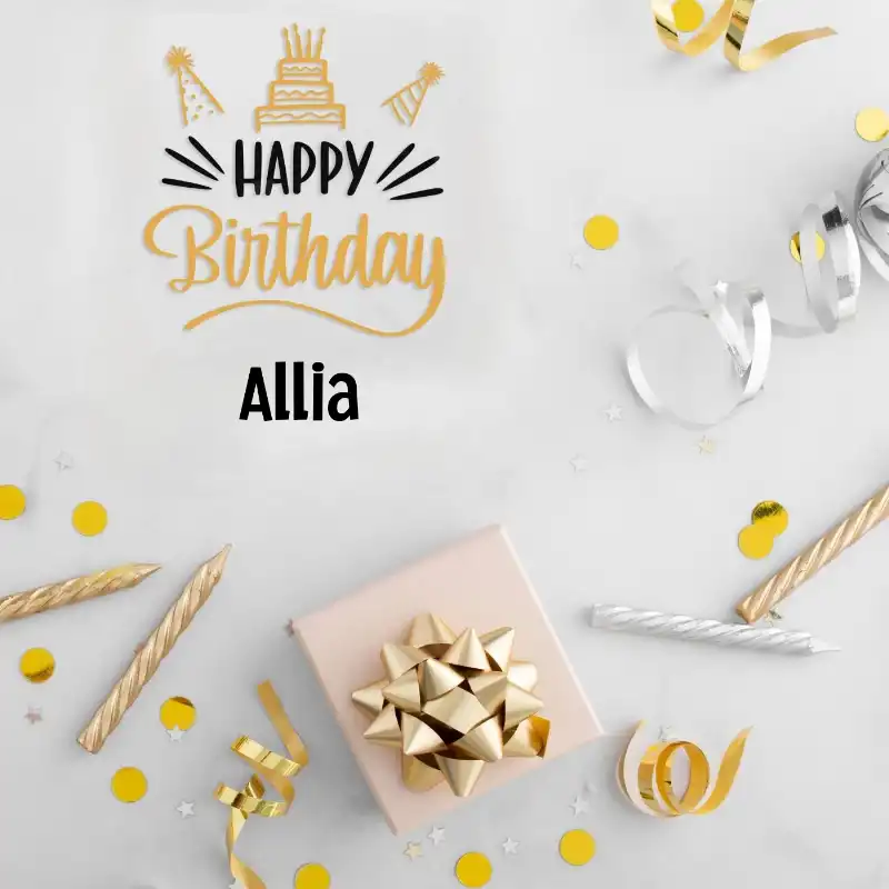 Happy Birthday Allia Golden Assortment Card