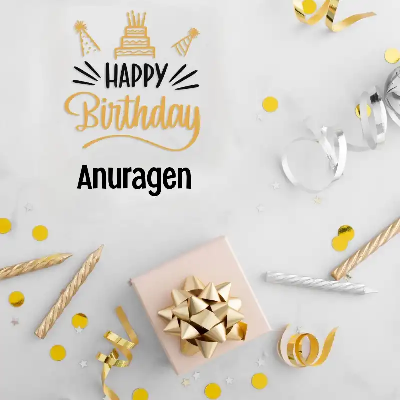 Happy Birthday Anuragen Golden Assortment Card