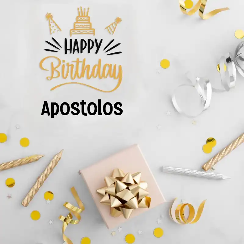 Happy Birthday Apostolos Golden Assortment Card
