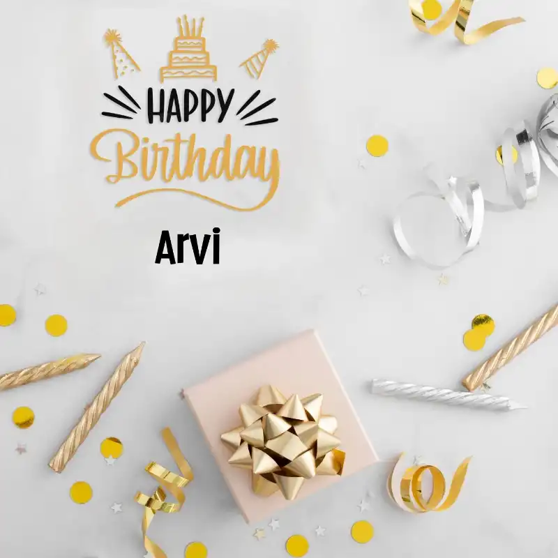 Happy Birthday Arvi Golden Assortment Card