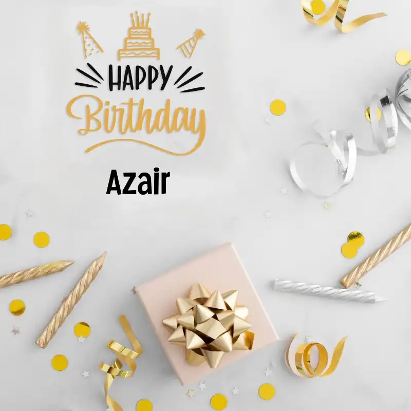 Happy Birthday Azair Golden Assortment Card