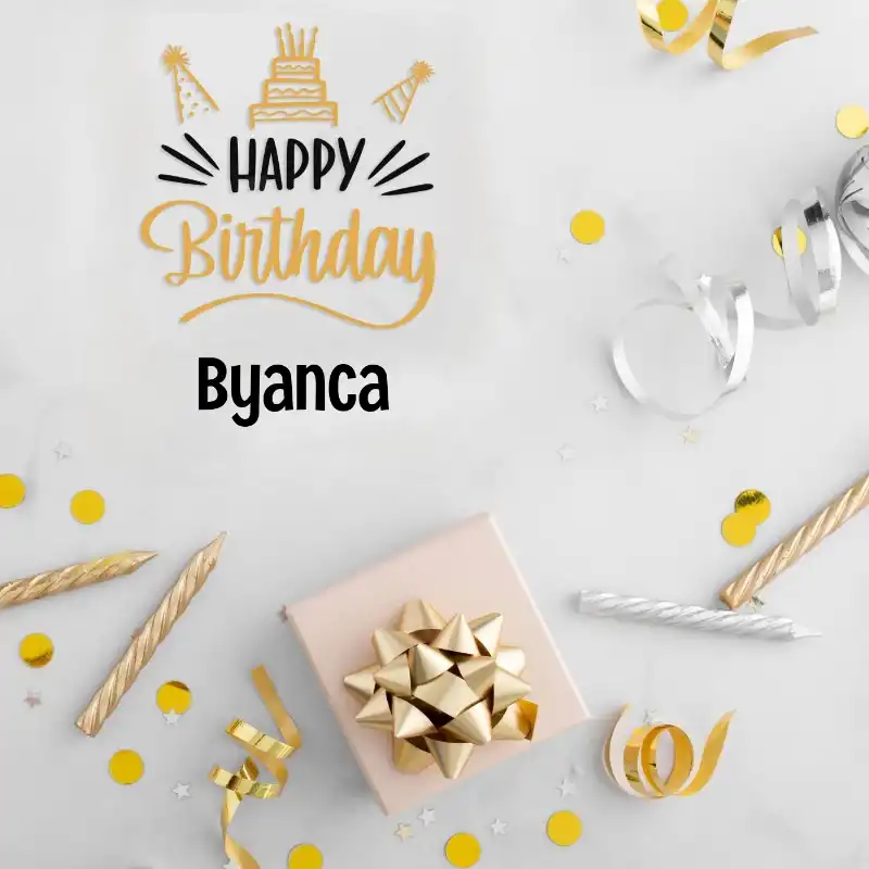Happy Birthday Byanca Golden Assortment Card
