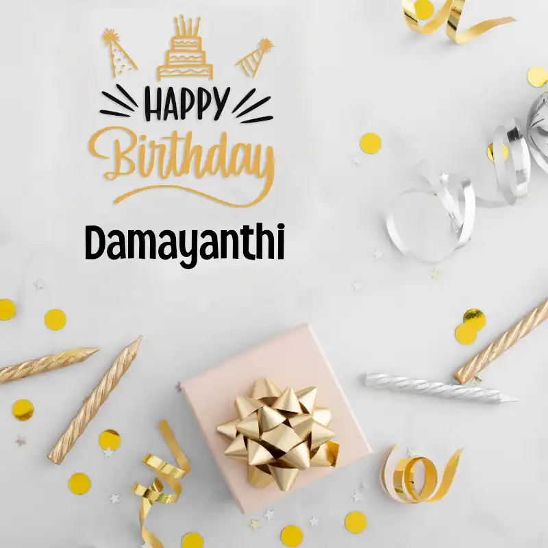 Happy Birthday Damayanthi Golden Assortment Card