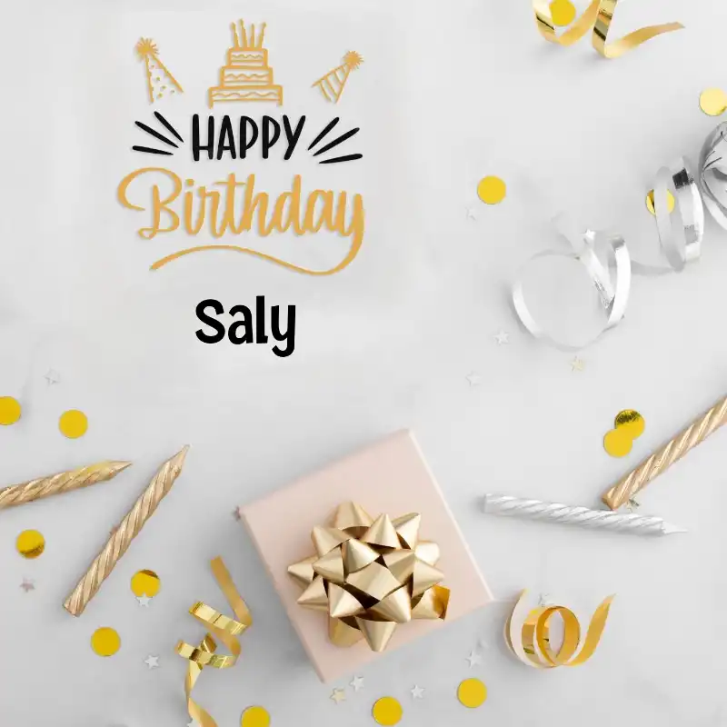 Happy Birthday Saly Golden Assortment Card