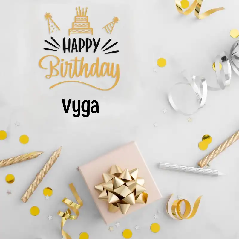 Happy Birthday Vyga Golden Assortment Card