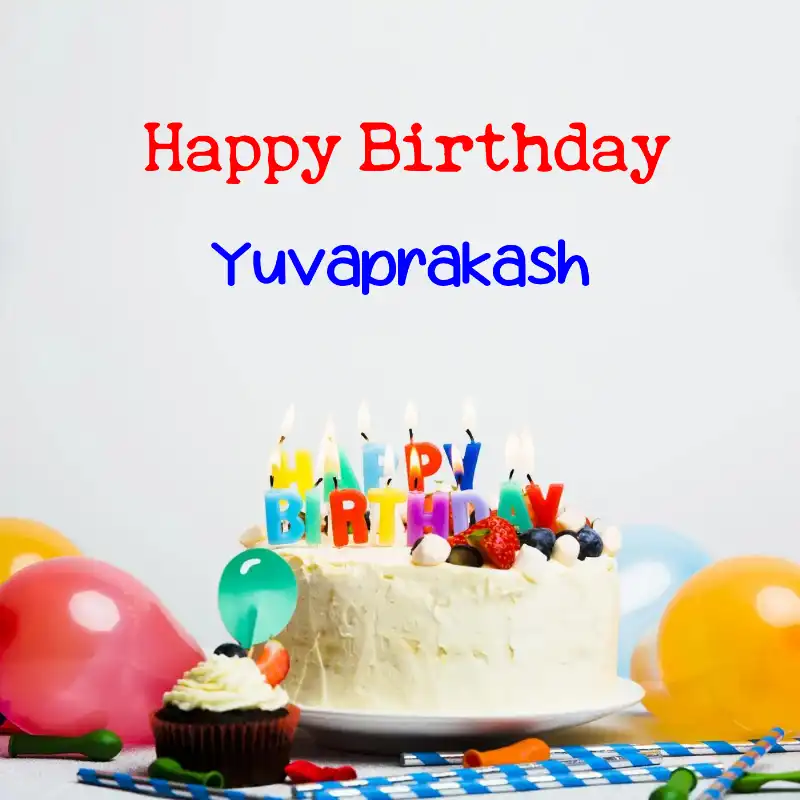 Happy Birthday Yuvaprakash Cake Balloons Card