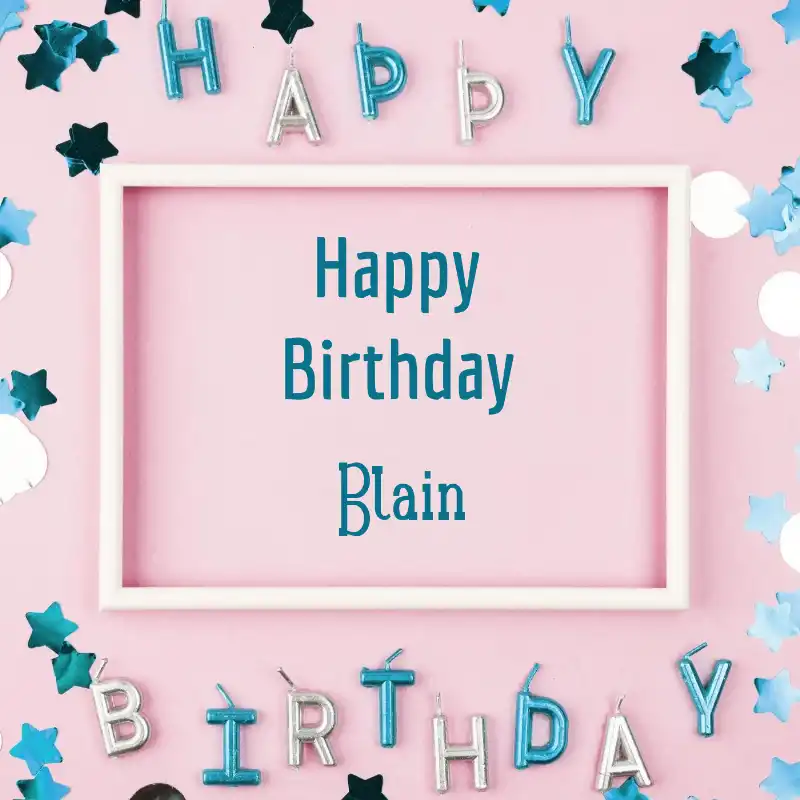 Happy Birthday Blain Pink Frame Card