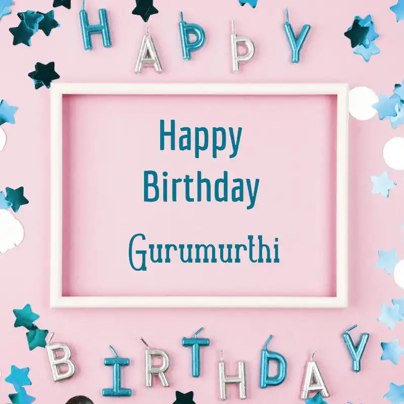 Happy Birthday Gurumurthi Pink Frame Card