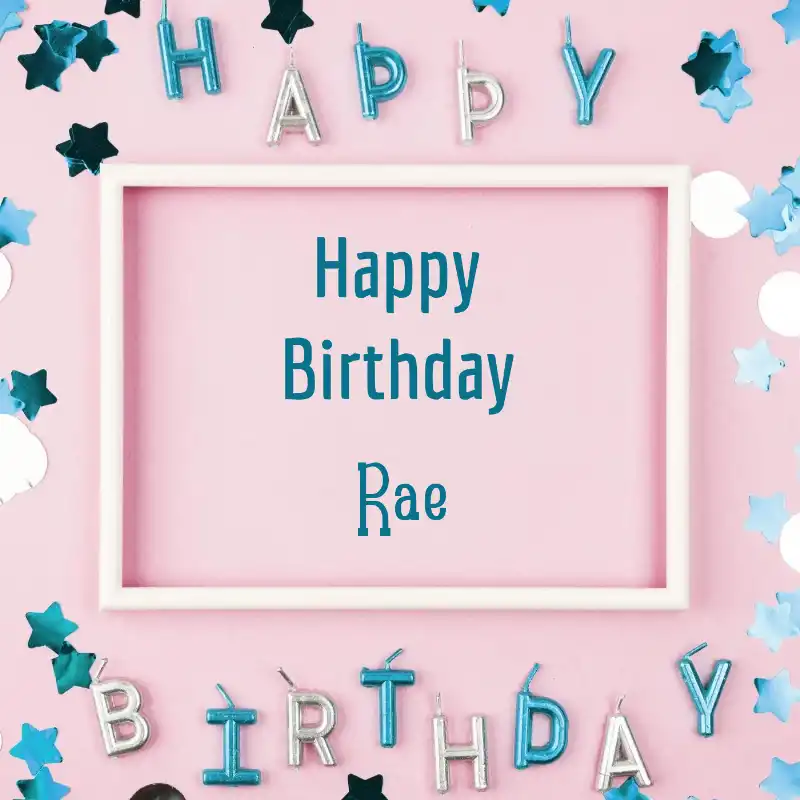 Happy Birthday Rae Pink Frame Card