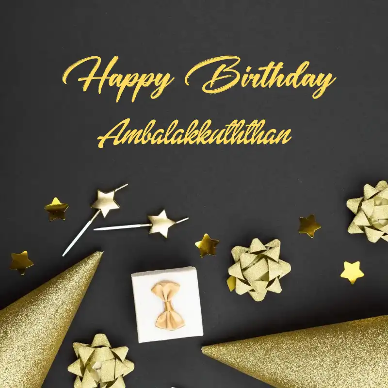 Happy Birthday Ambalakkuththan Golden Theme Card