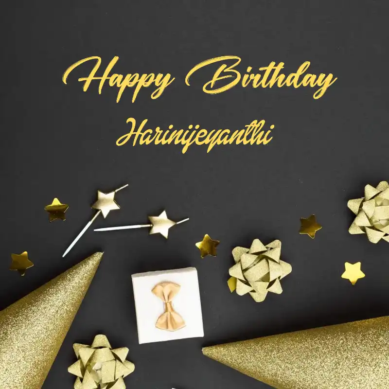 Happy Birthday Harinijeyanthi Golden Theme Card