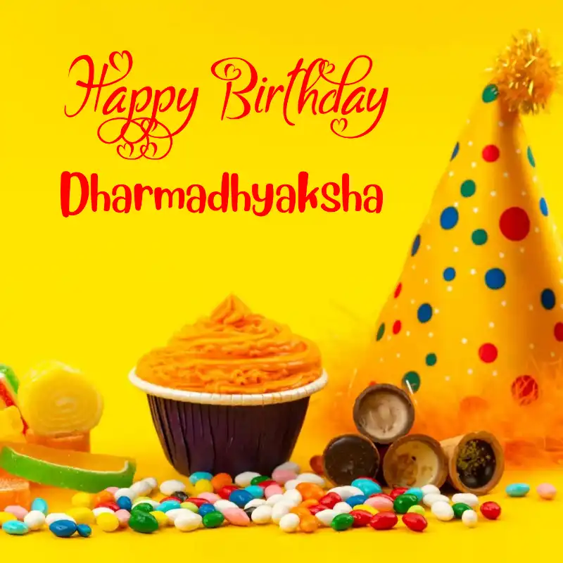 Happy Birthday Dharmadhyaksha Colourful Celebration Card