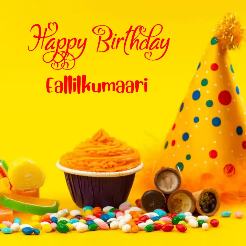 Happy Birthday Eallilkumaari Colourful Celebration Card
