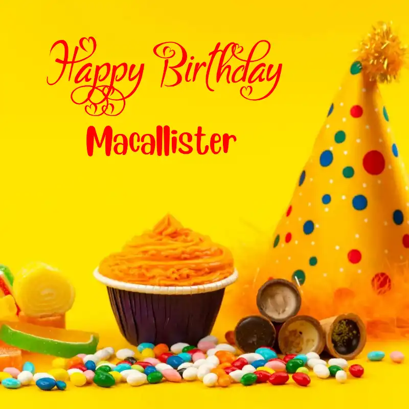 Happy Birthday Macallister Colourful Celebration Card