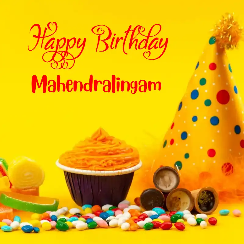 Happy Birthday Mahendralingam Colourful Celebration Card