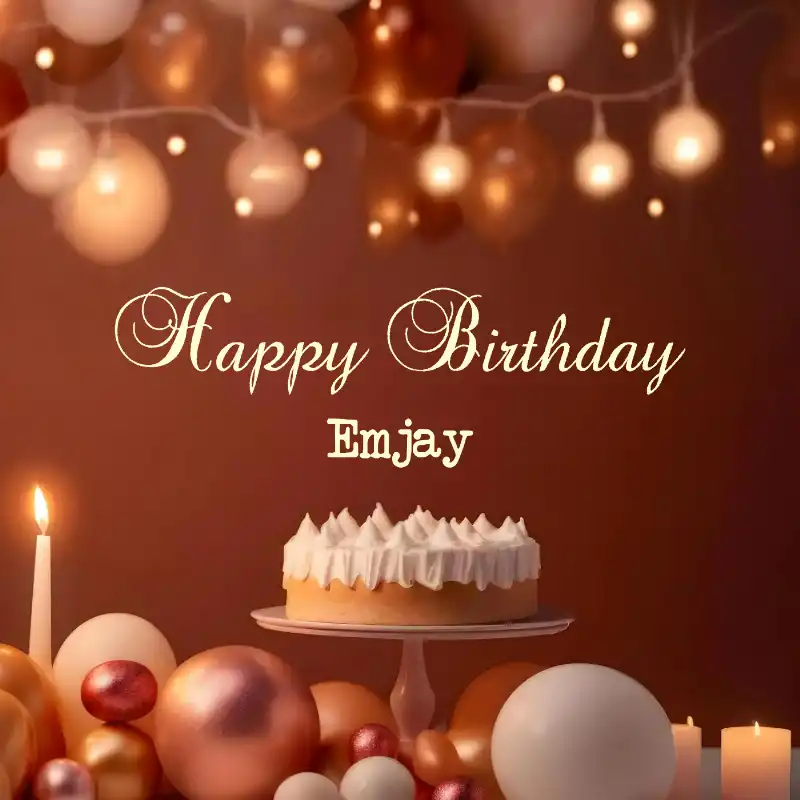 Happy Birthday Emjay Cake Candles Card