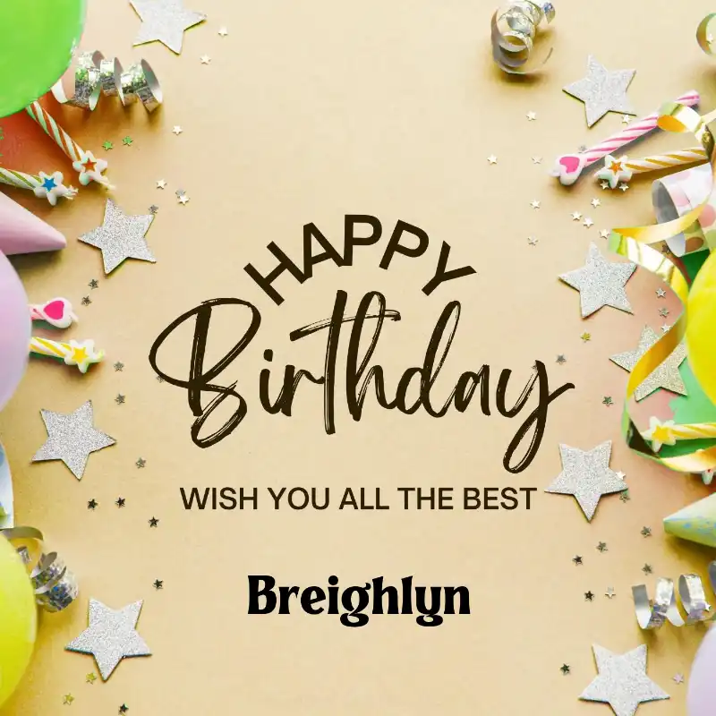 Happy Birthday Breighlyn Best Greetings Card