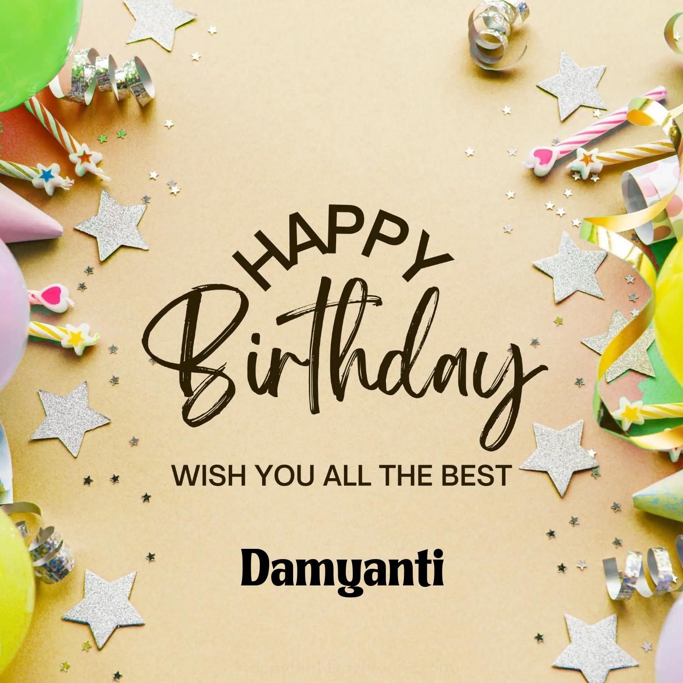 Happy Birthday Damyanti Best Greetings Card