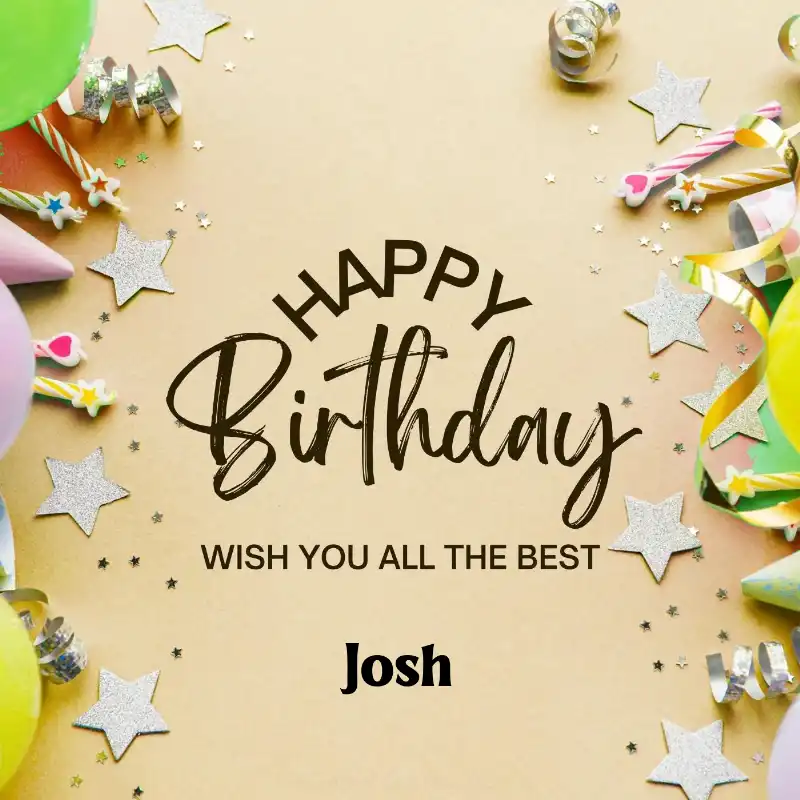 Happy Birthday Josh Best Greetings Card