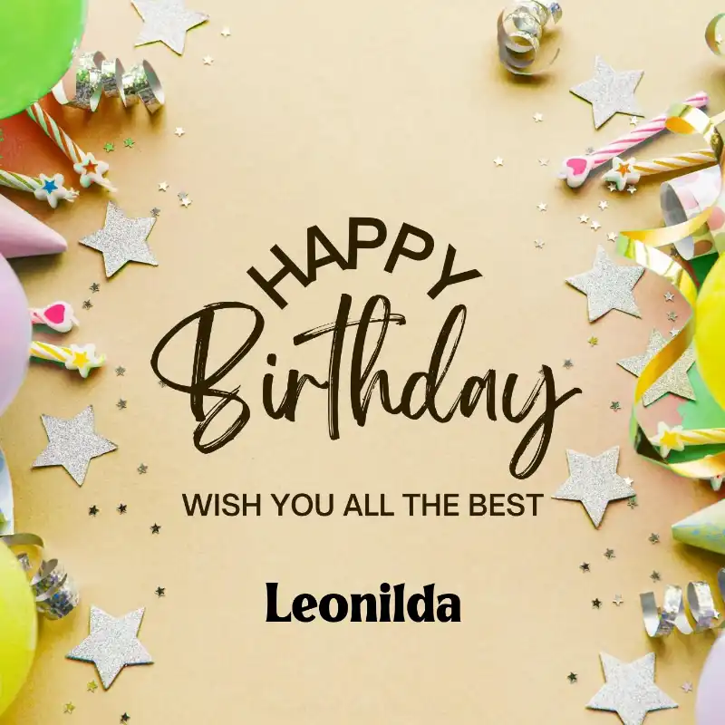 Happy Birthday Leonilda Best Greetings Card