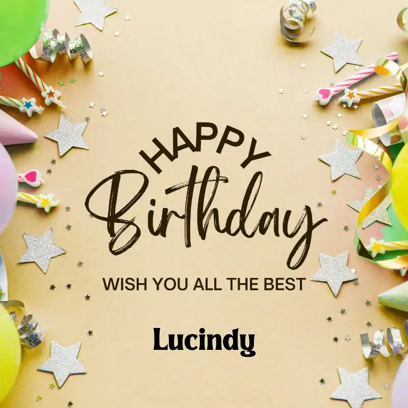 Happy Birthday Lucindy Best Greetings Card