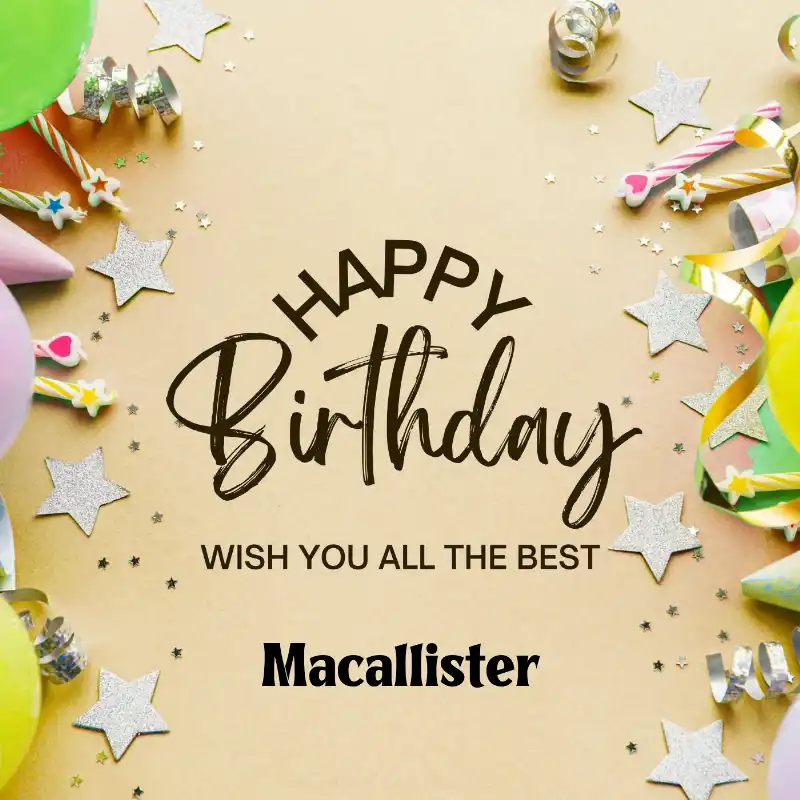 Happy Birthday Macallister Best Greetings Card