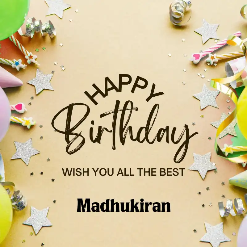 Happy Birthday Madhukiran Best Greetings Card