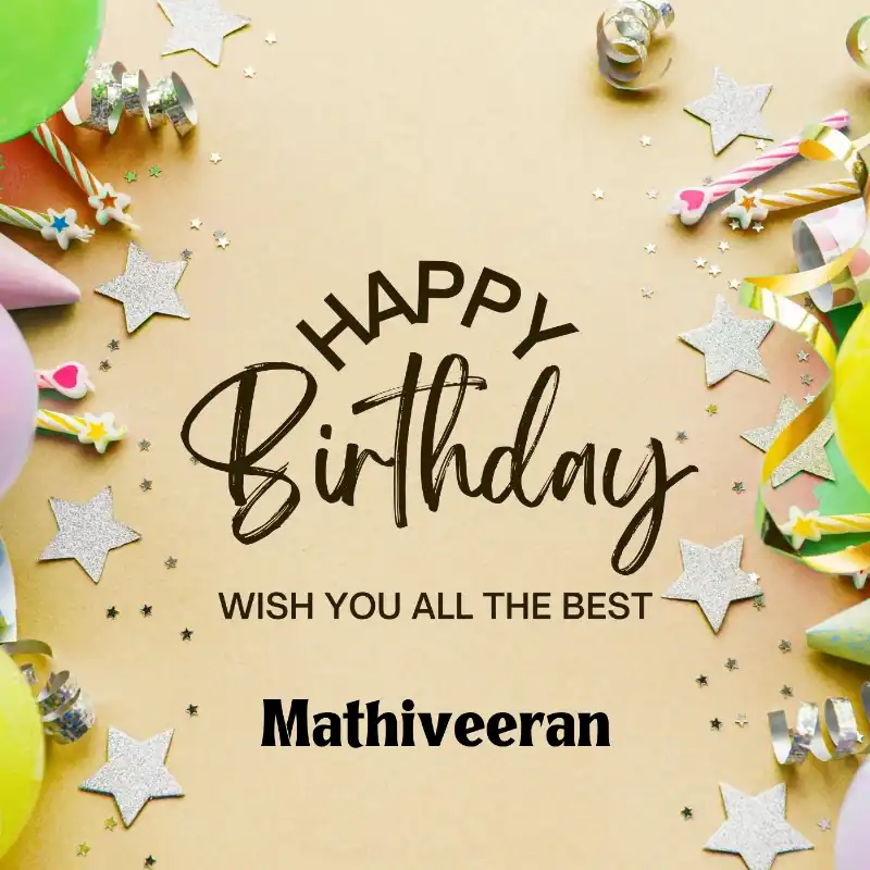 Happy Birthday Mathiveeran Best Greetings Card