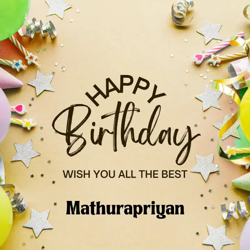 Happy Birthday Mathurapriyan Best Greetings Card