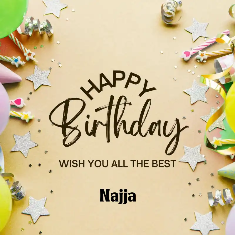 Happy Birthday Najja Best Greetings Card