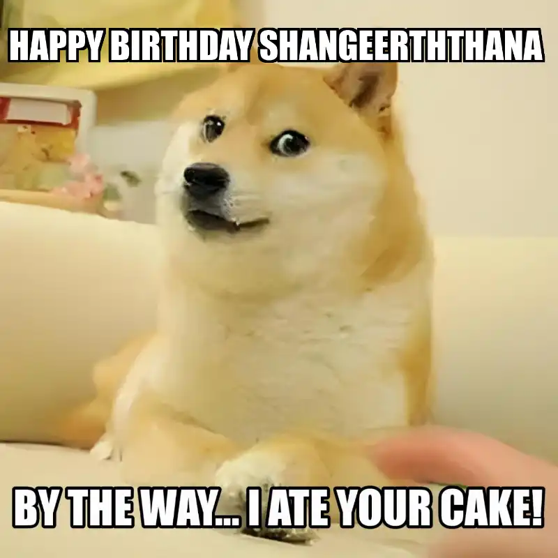 Happy Birthday Shangeerththana BTW I Ate Your Cake Meme