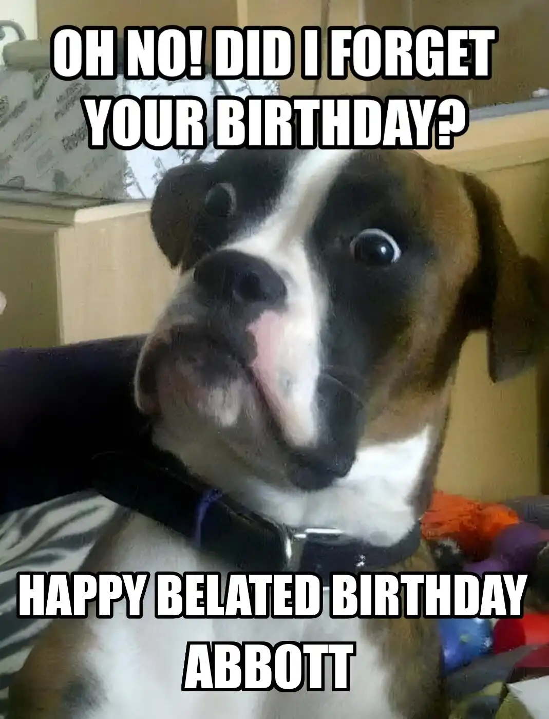 Happy Birthday Abbott Did I Forget Your Birthday Meme
