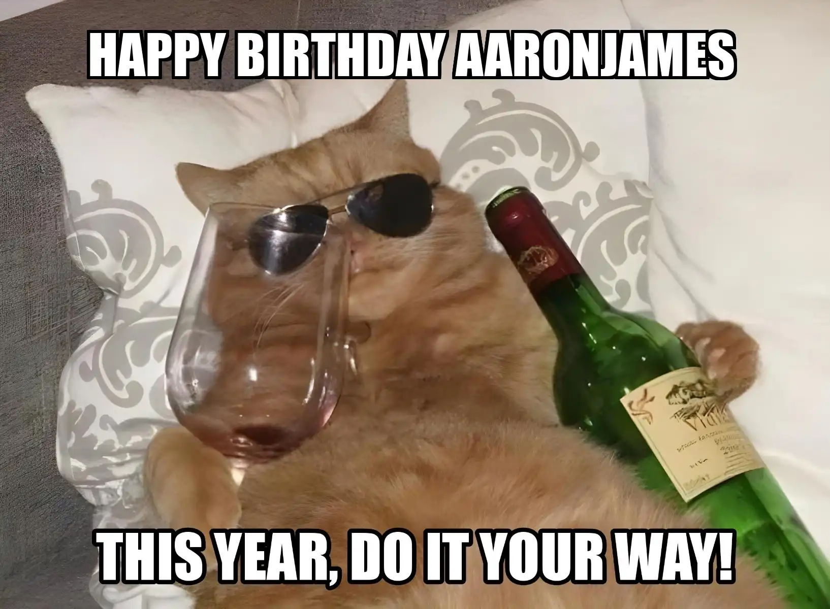 Happy Birthday Aaronjames This Year Do It Your Way Meme