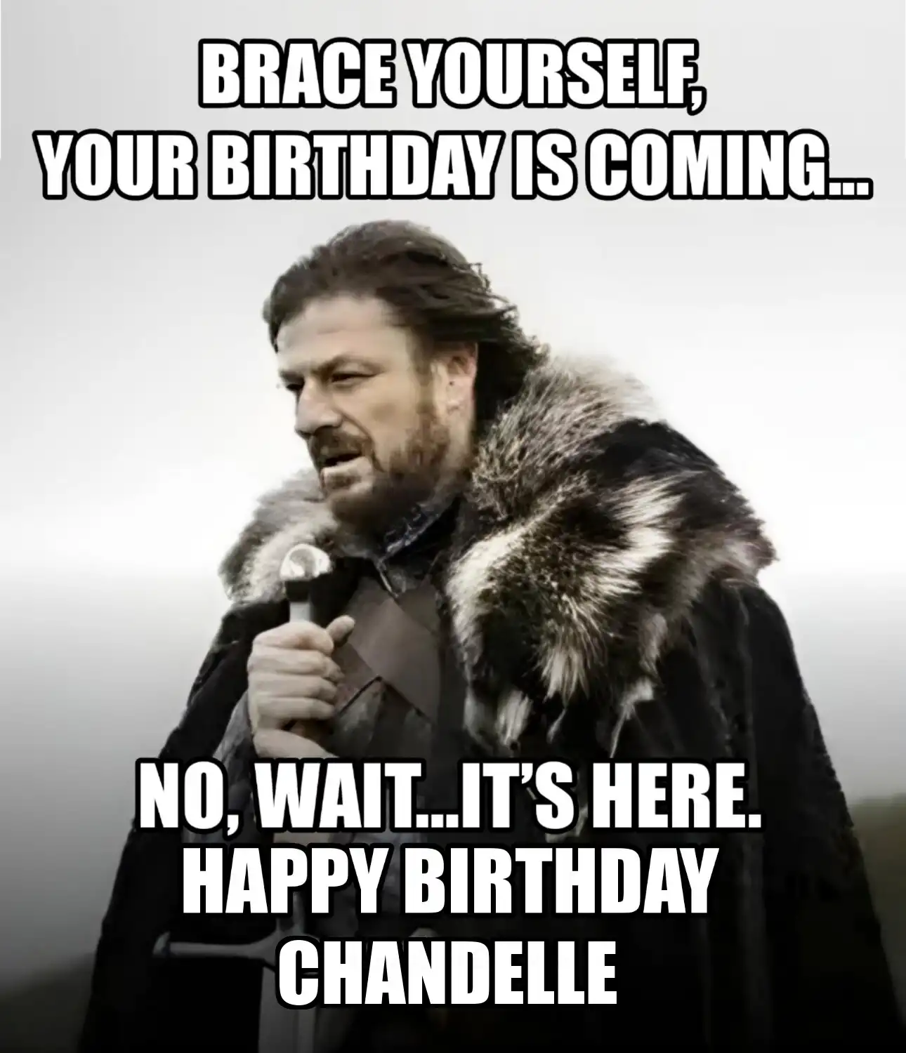 Happy Birthday Chandelle Brace Yourself Your Birthday Is Coming Meme