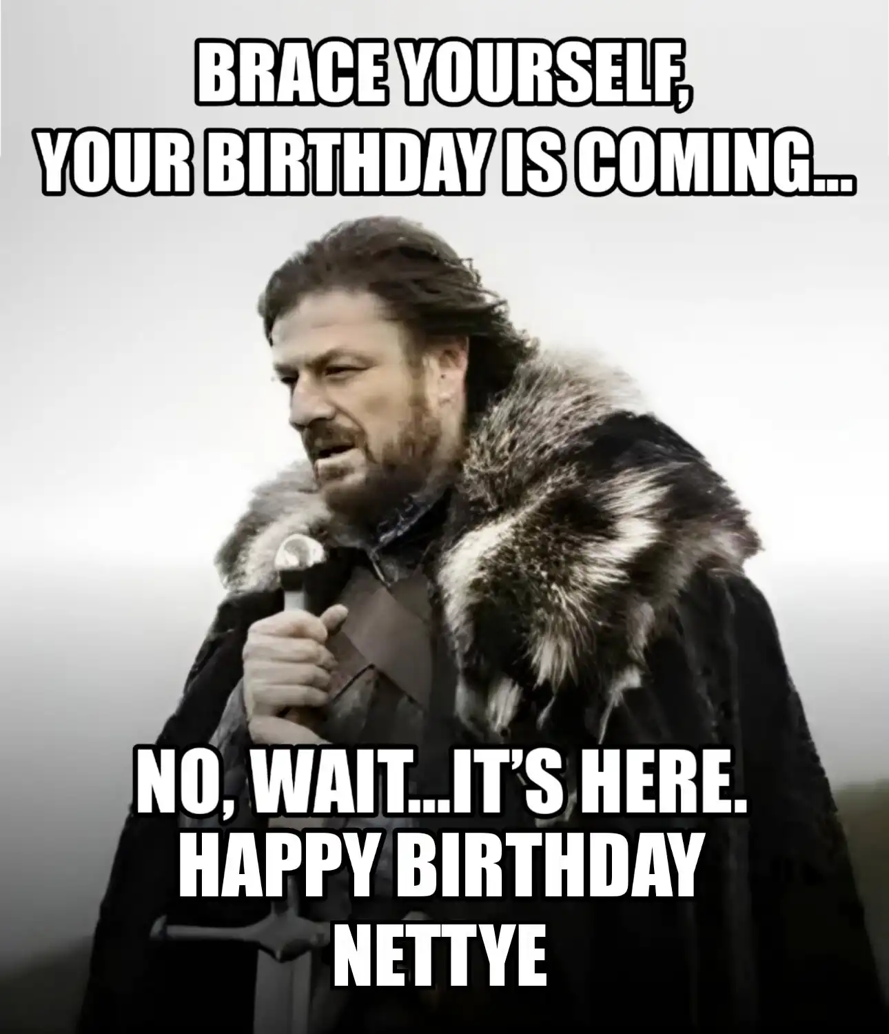 Happy Birthday Nettye Brace Yourself Your Birthday Is Coming Meme