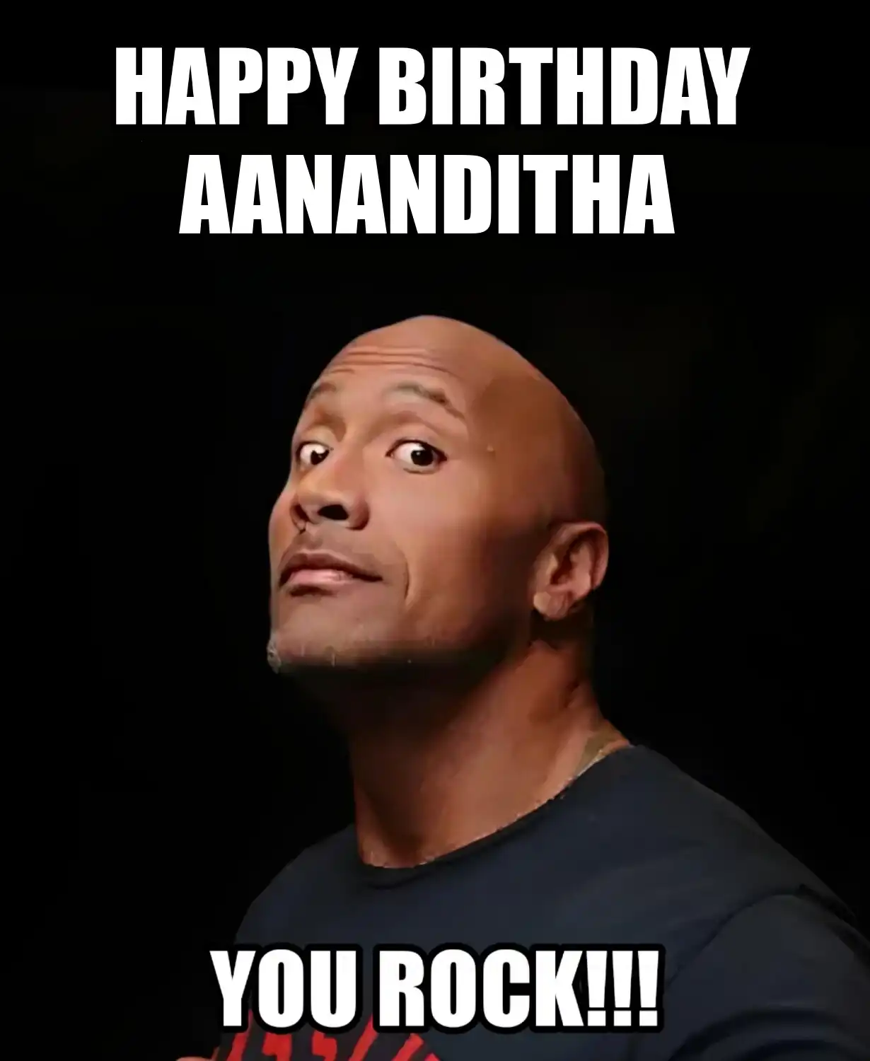 Happy Birthday Aananditha You Rock Meme