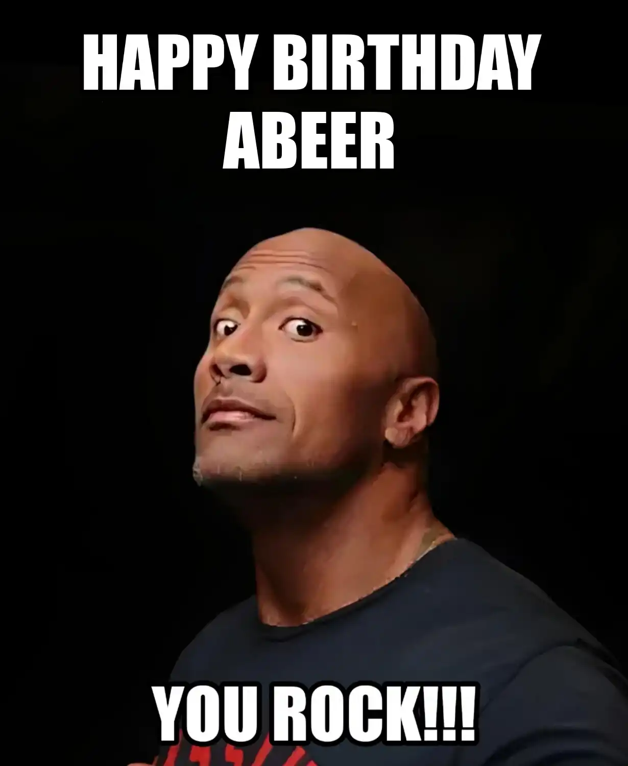 Happy Birthday Abeer You Rock Meme