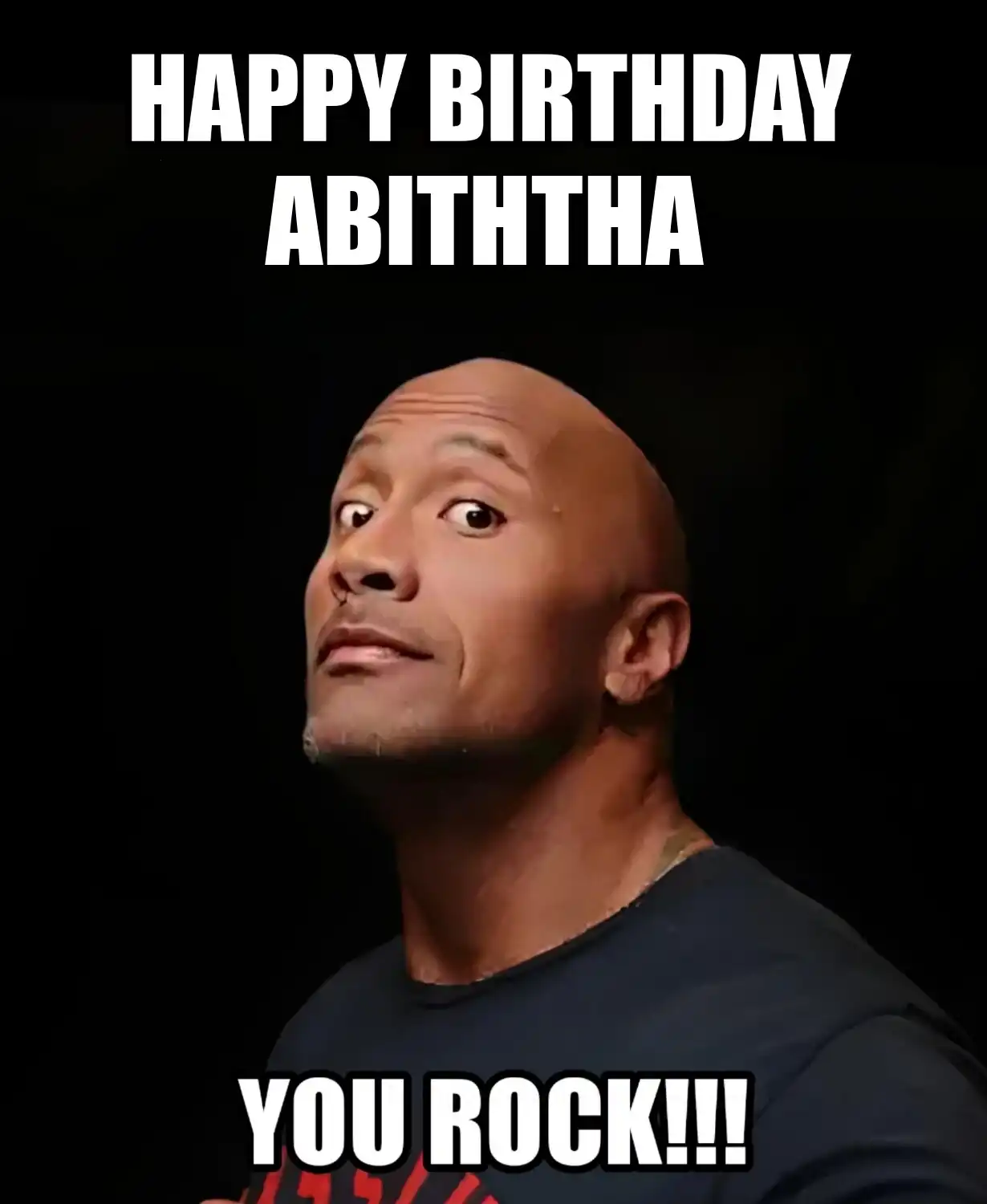 Happy Birthday Abiththa You Rock Meme