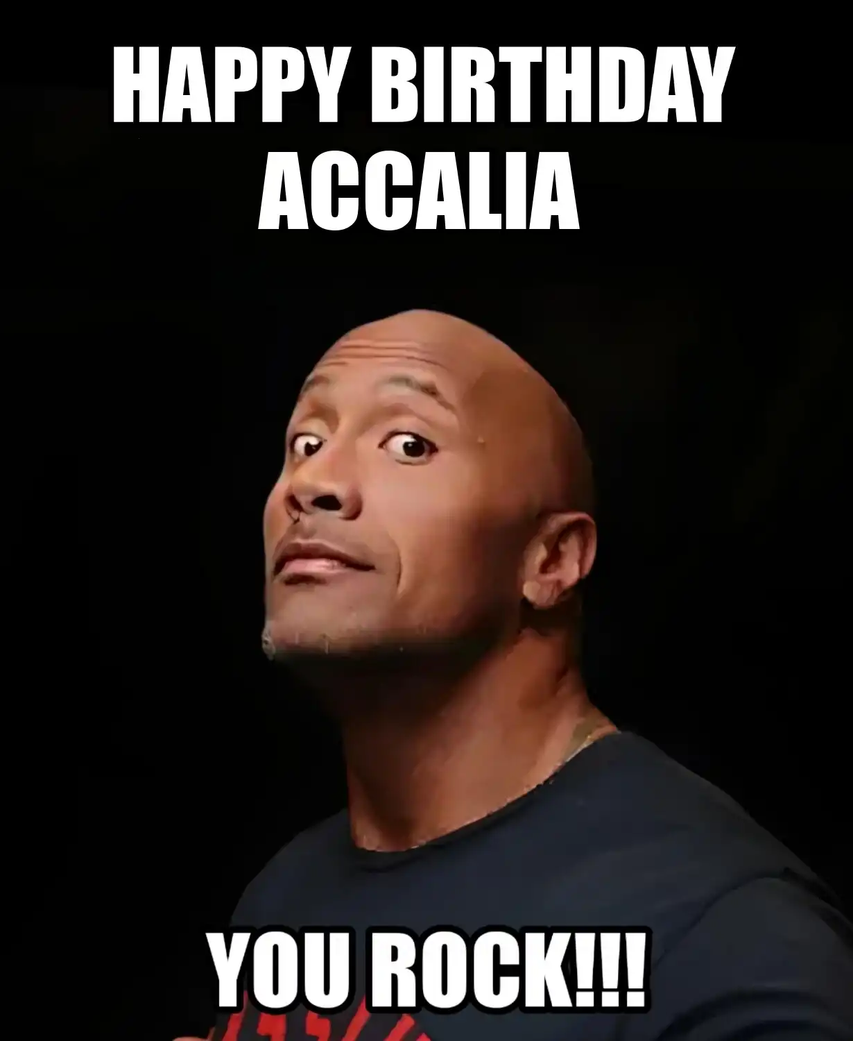 Happy Birthday Accalia You Rock Meme