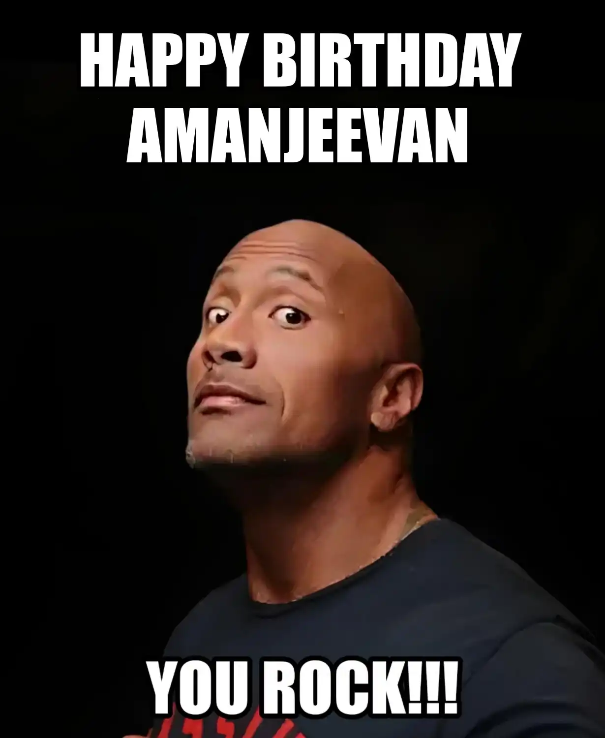 Happy Birthday Amanjeevan You Rock Meme