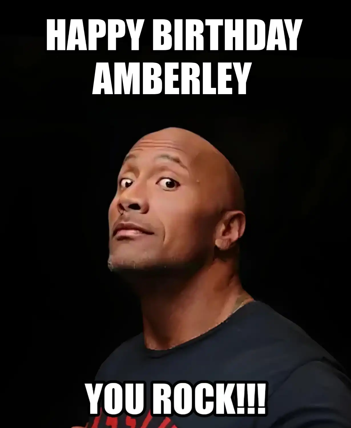 Happy Birthday Amberley You Rock Meme