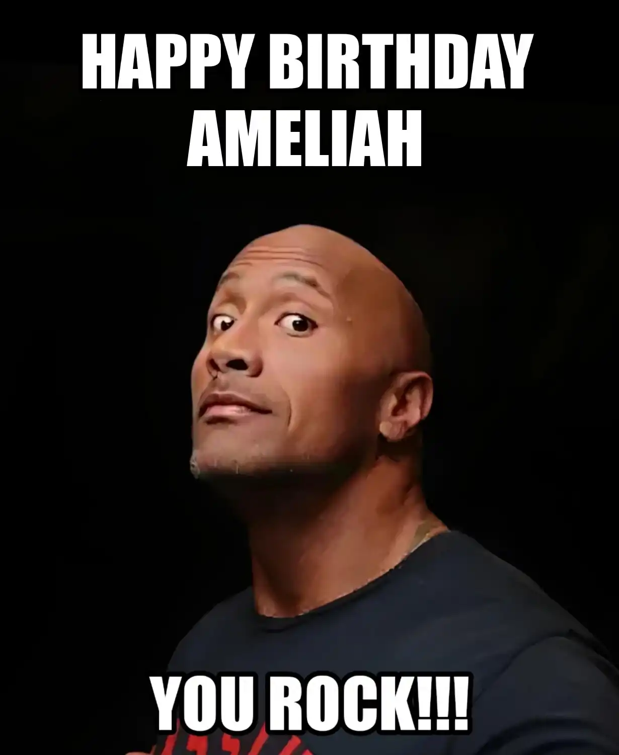 Happy Birthday Ameliah You Rock Meme