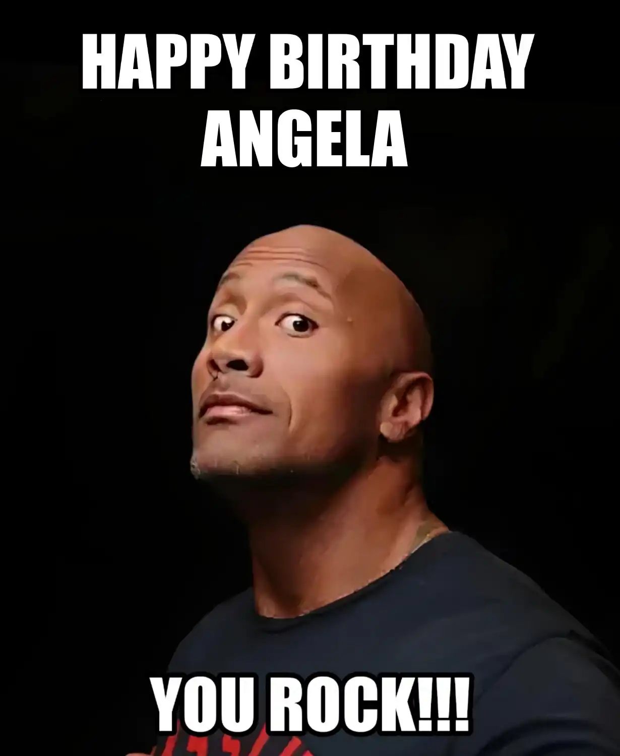 Happy Birthday Angela You Rock Meme