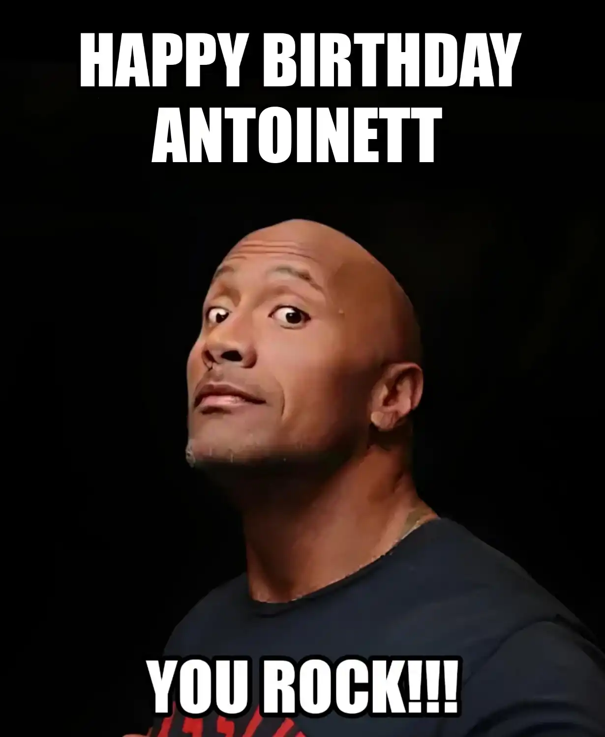 Happy Birthday Antoinett You Rock Meme
