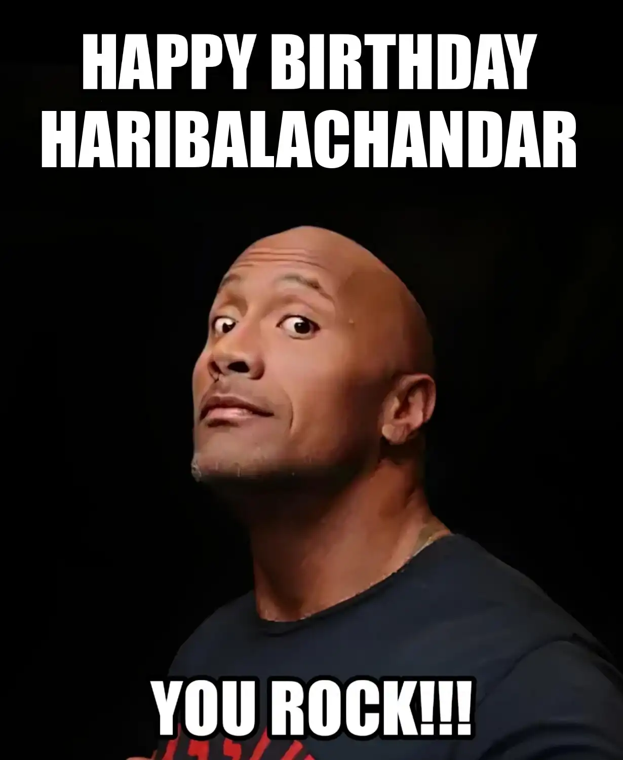Happy Birthday Haribalachandar You Rock Meme