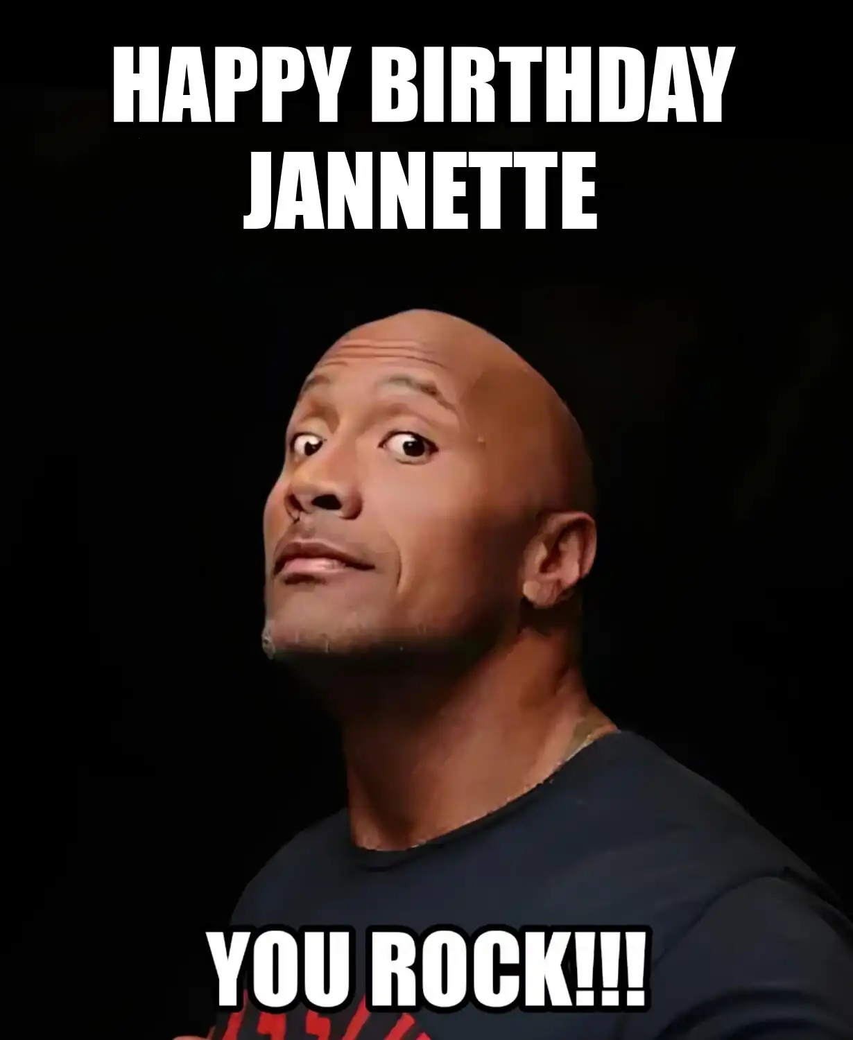 Happy Birthday Jannette You Rock Meme