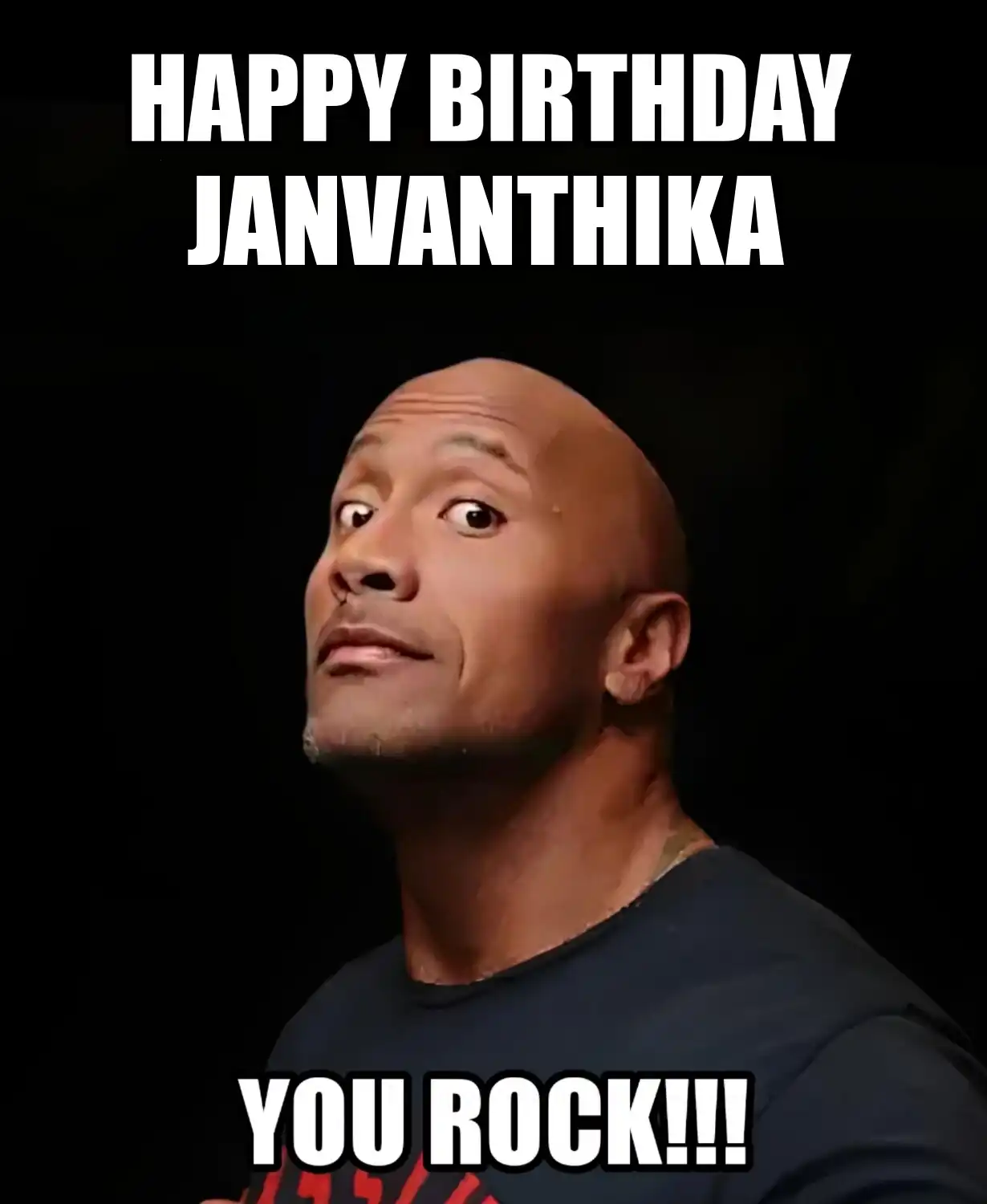 Happy Birthday Janvanthika You Rock Meme