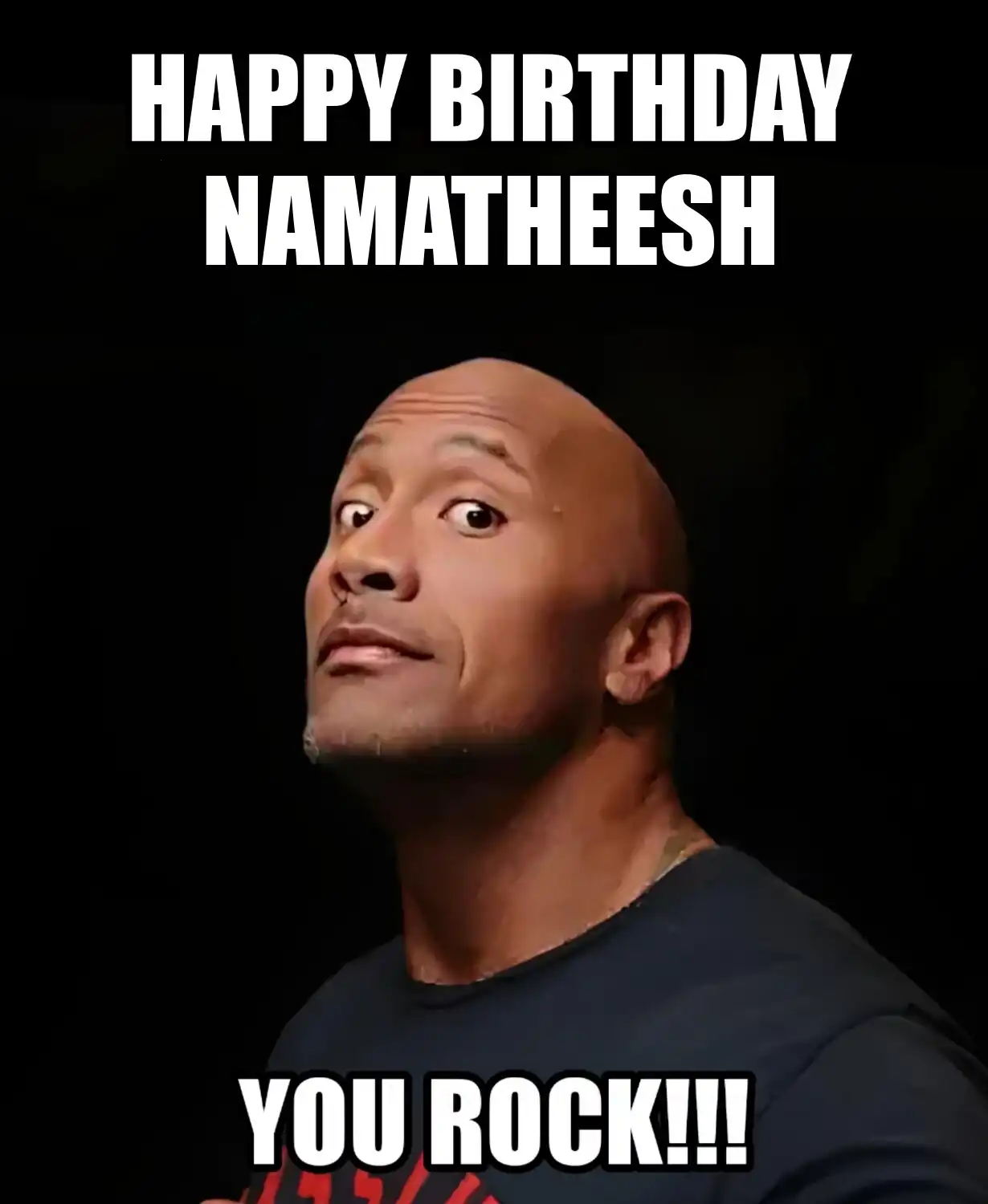 Happy Birthday Namatheesh You Rock Meme